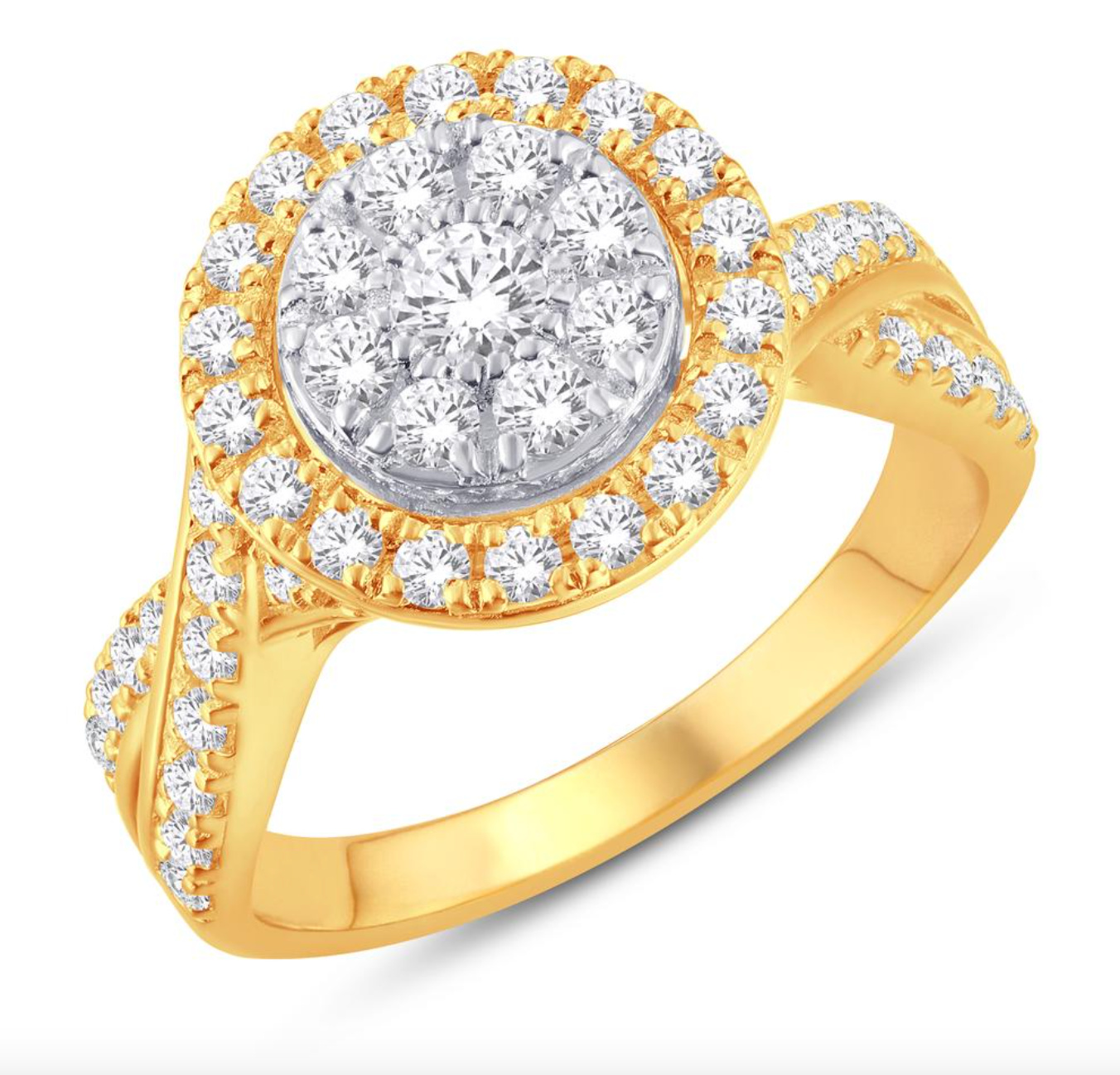 10KT Gold Diamond Women's Ring 0.47CTW