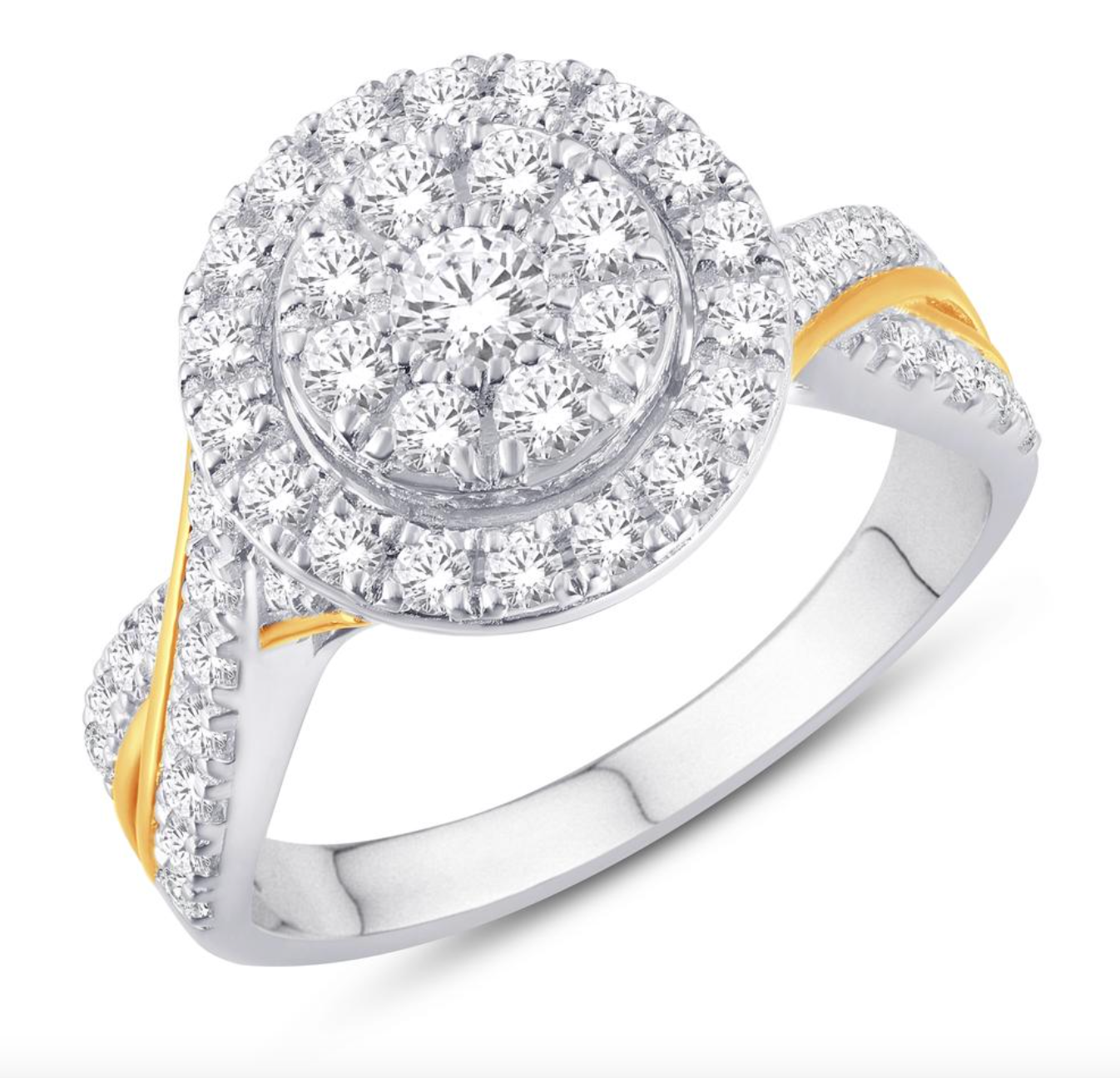 10KT Gold Diamond Women's Ring 0.47CTW