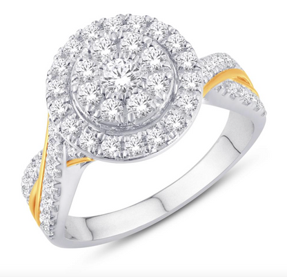 10KT Gold Diamond Women's Ring 0.47CTW