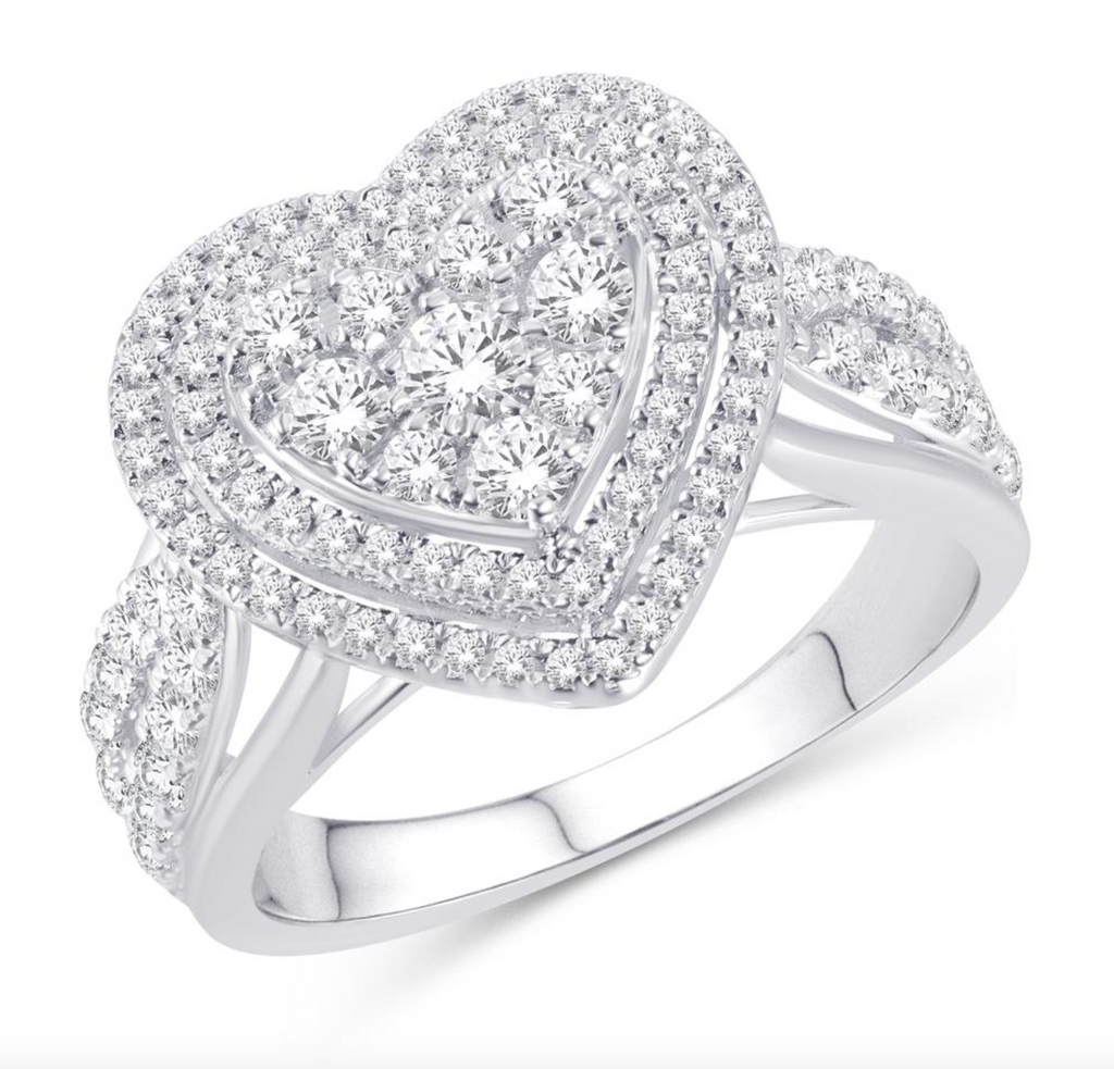 10K Gold Diamond Women's Ring 0.94CTW