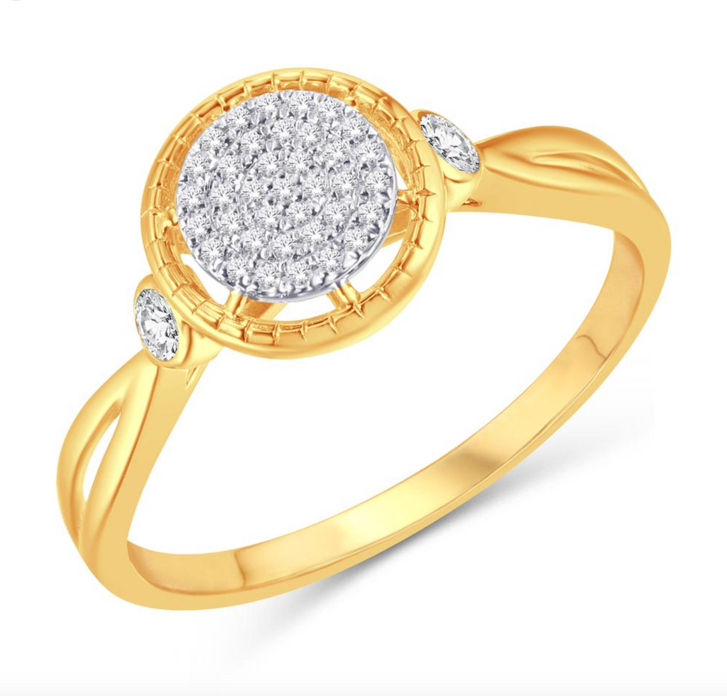 10K Gold Diamond Women's Ring 0.13CTW