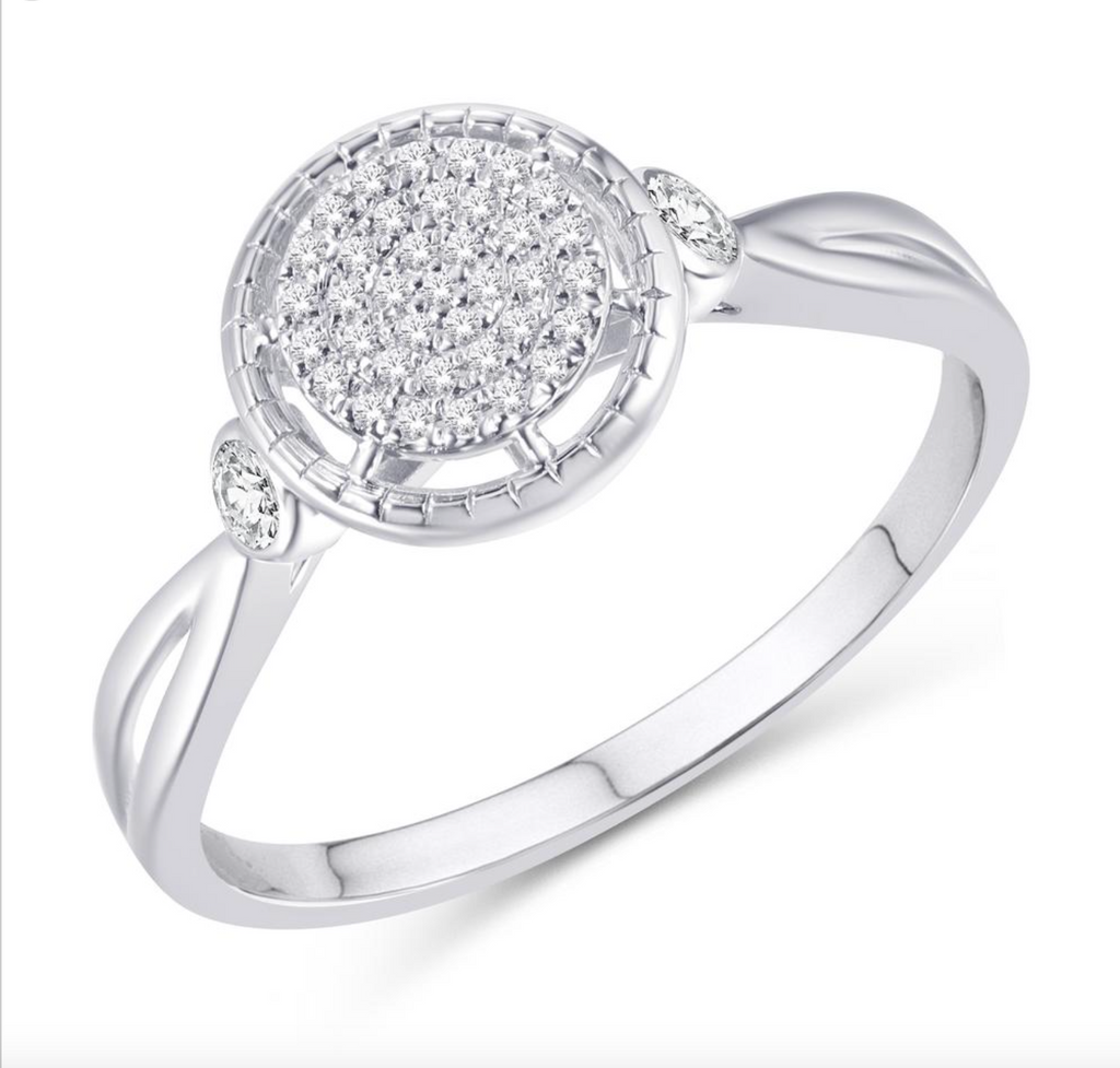 10K Gold Diamond Women's Ring 0.13CTW
