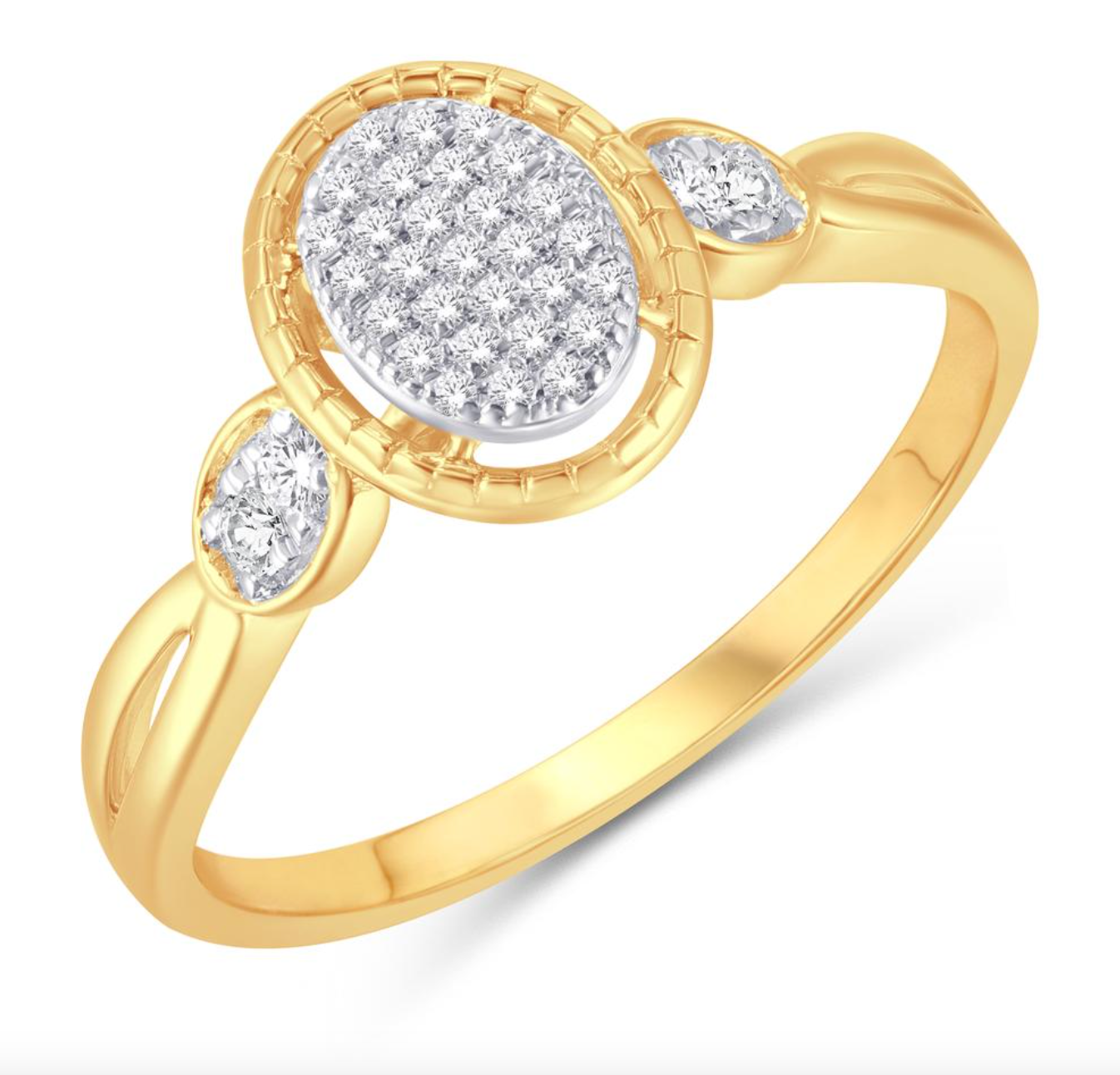 10K Gold Diamond Women's Ring 0.14CTW