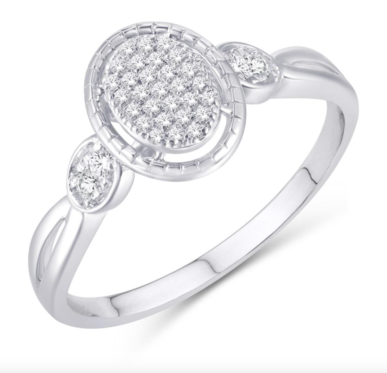 10K Gold Diamond Women's Ring 0.14CTW
