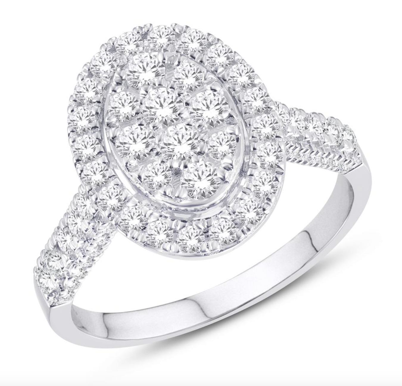 10K Gold Diamond Women's Ring 0.97CTW