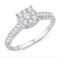 10K Gold Diamond Women's Ring 0.47CTW