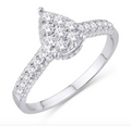 10K Gold Diamond Women's Ring 0.47CTW