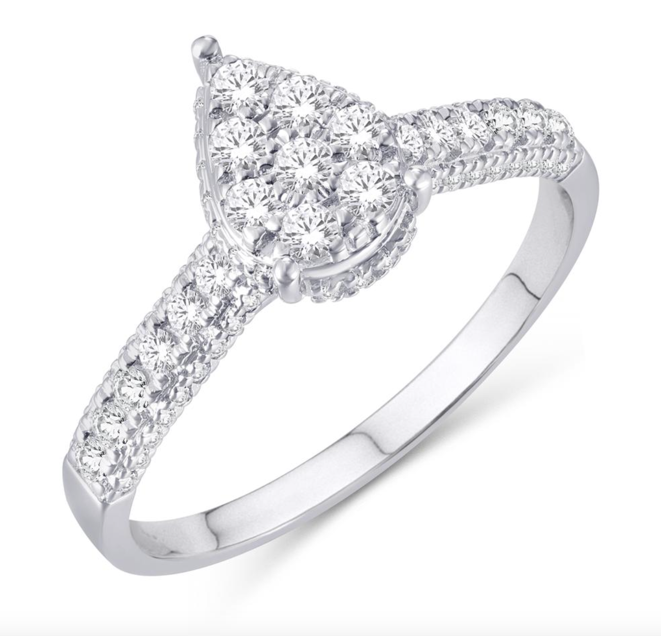 10K Gold Diamond Women's Ring 0.47CTW