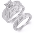 10K Trio Bridal Set 0.25CTW