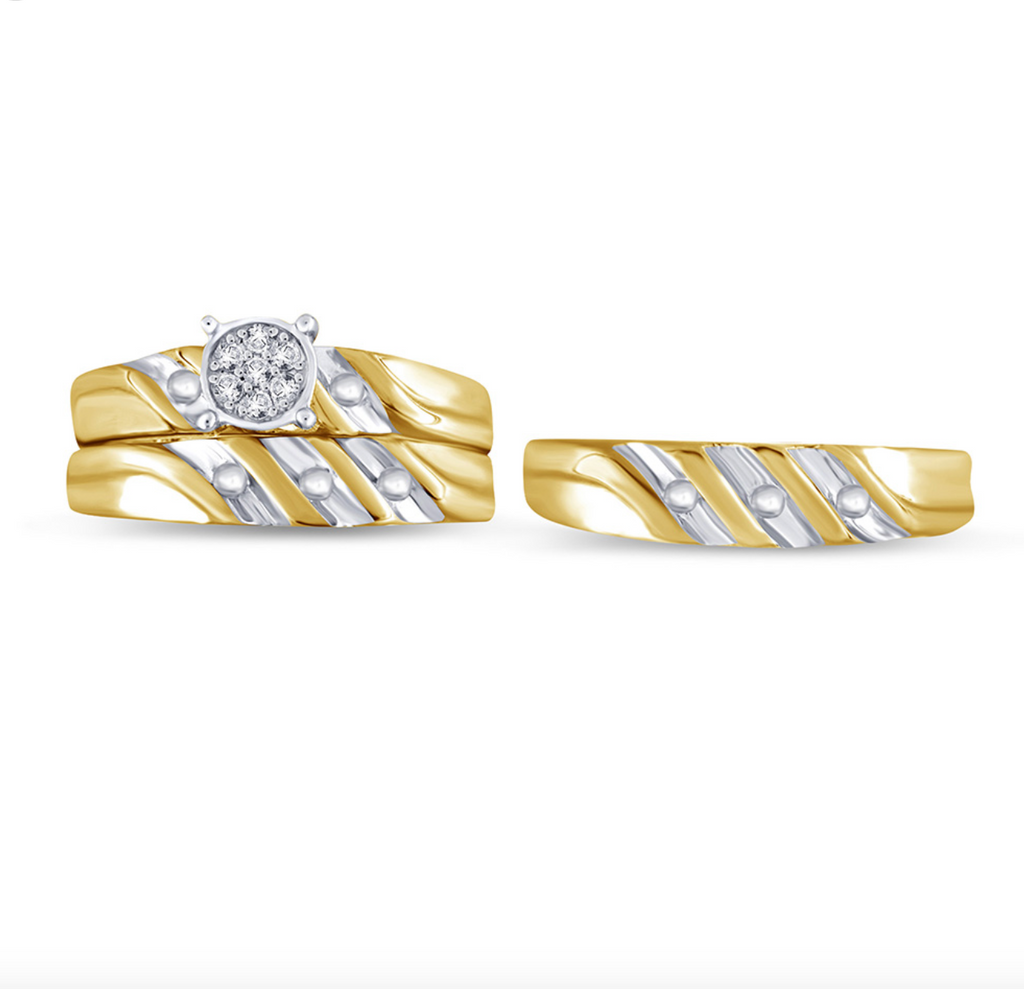 10K Trio Bridal Set 0.05CTW