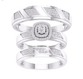 10K Trio Bridal Set 0.33CTW