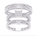 10K Trio Bridal Set 0.20CTW