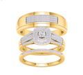 10K Trio Bridal Set 0.50CTW