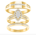 10K Trio Bridal Set 0.33CTW