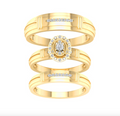 10K Trio Bridal Set 0.11CTW