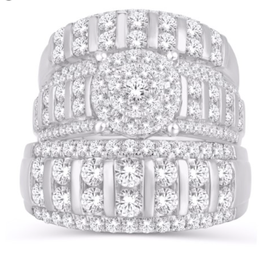 14K Trio Bridal Set 3.33CTW