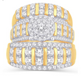14K Trio Bridal Set 3.33CTW