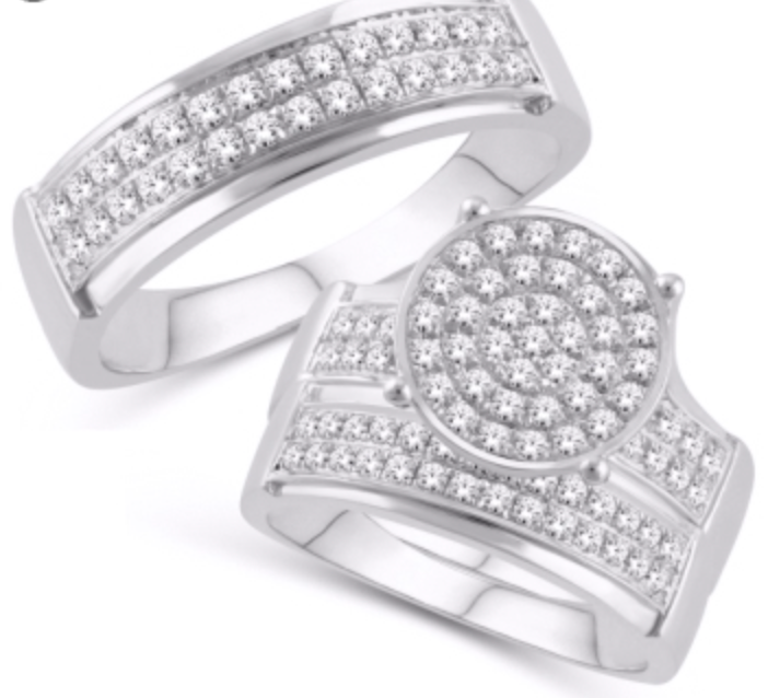 14K Trio Bridal Set 1.00CTW