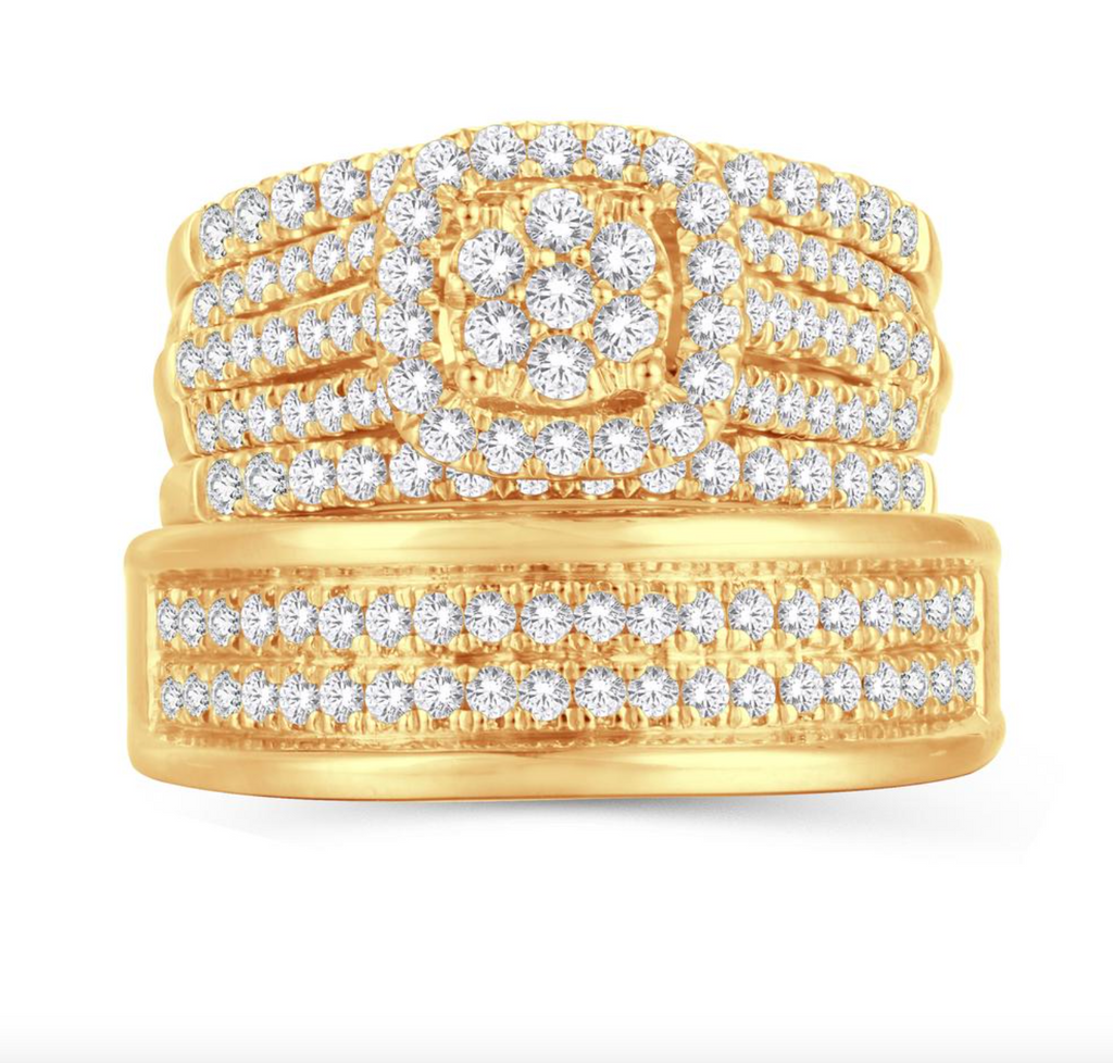 14K Trio Bridal Set 1.50CTW