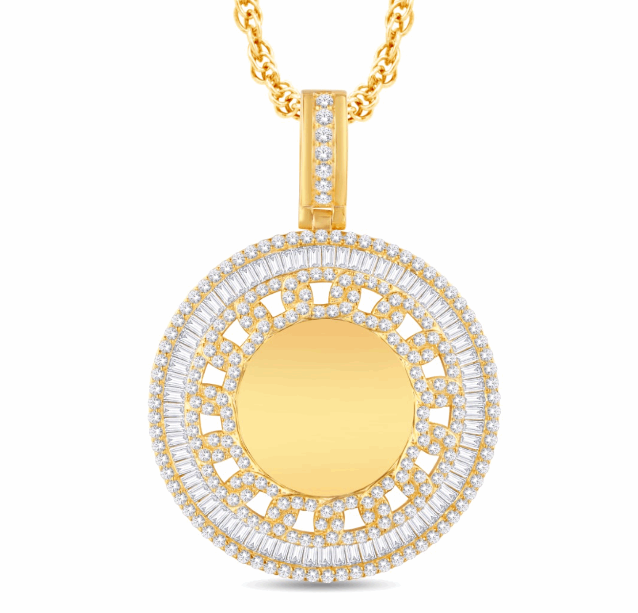 10K Gold Diamond Memory Charm Pendant 3.14CT