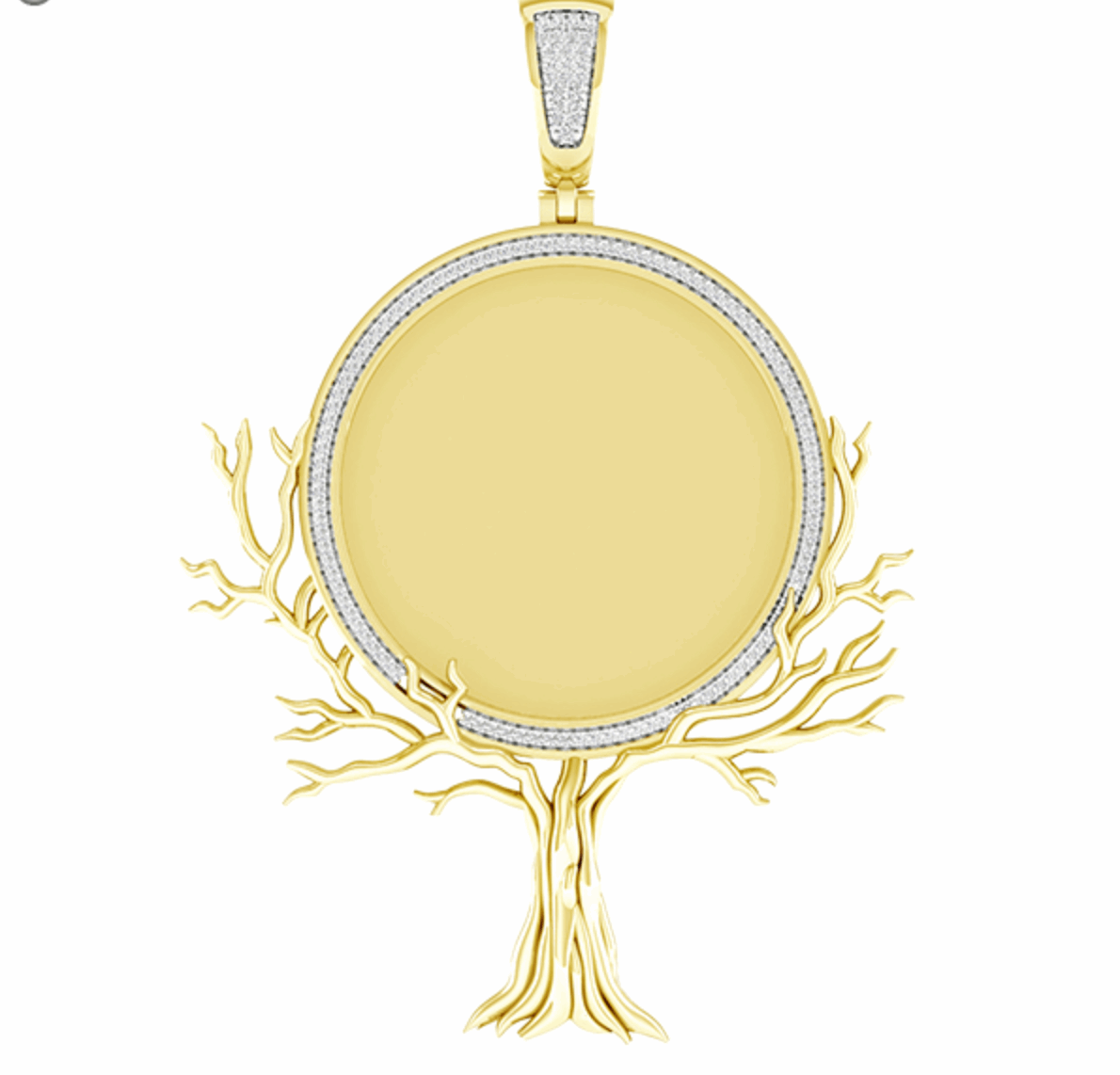 10K Gold Diamond Custom Memory Charm Pendant 0.33CT