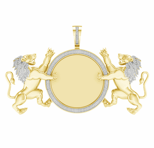 10K Gold Diamond Custom Memory Charm Pendant 1.00CT
