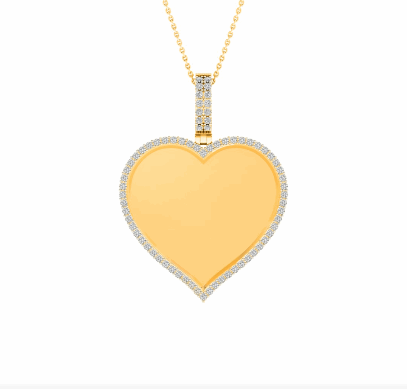 10K Gold Diamond Custom Memory Charm Pendant 0.20T