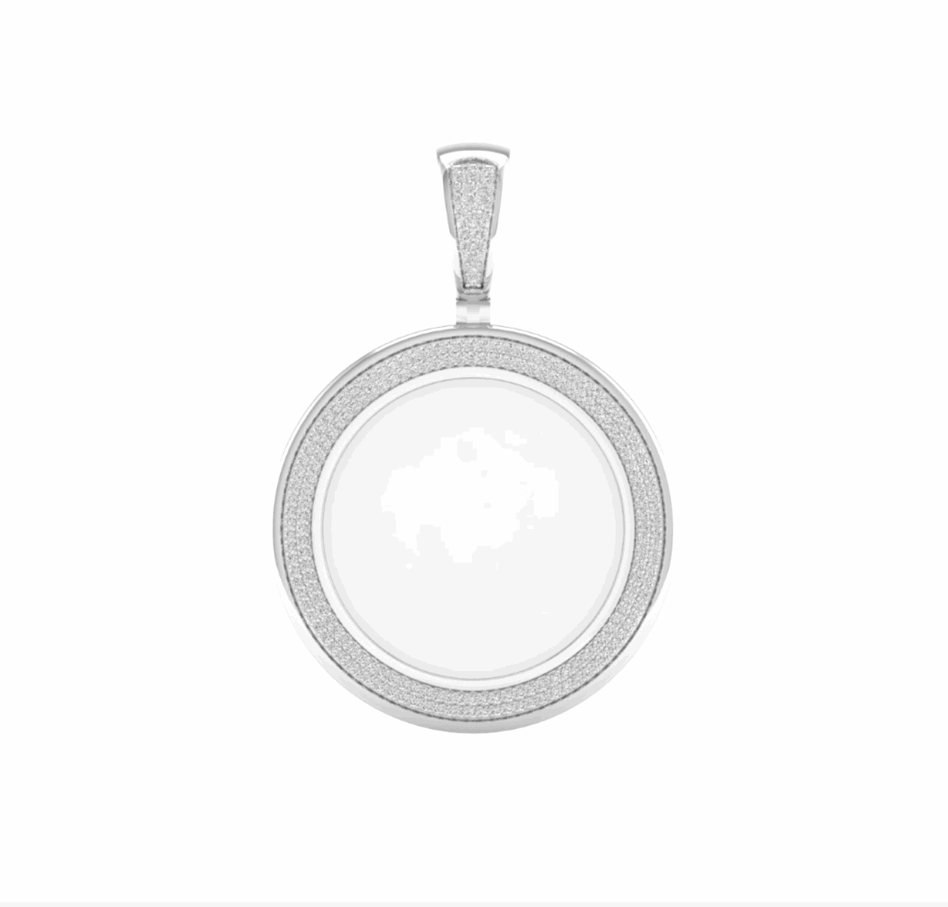 10K Gold Diamond Custom Memory Charm Pendant 0.50CT