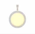 10K Gold Diamond Custom Memory Charm Pendant 0.40CT