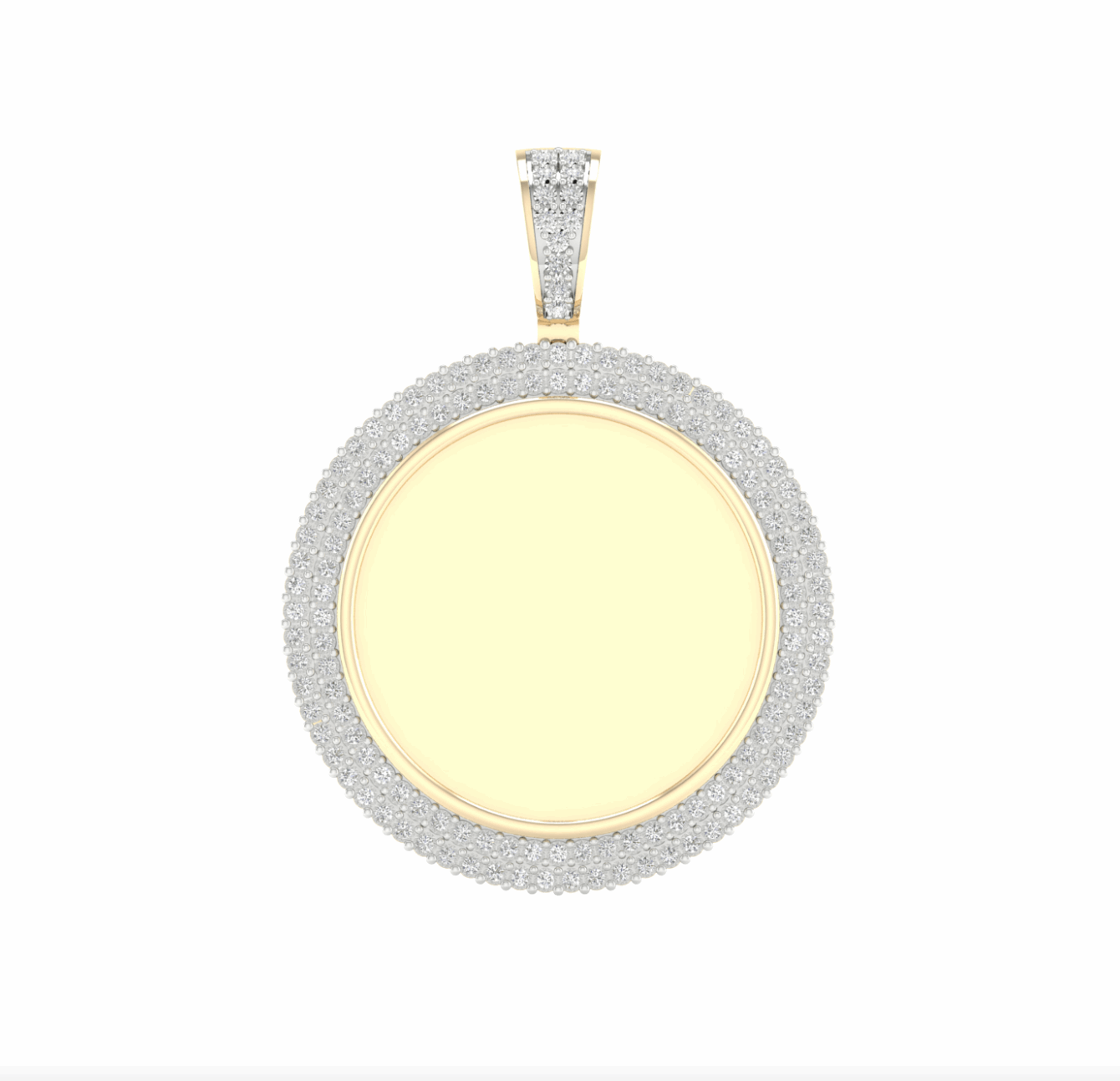 10K Gold Diamond Custom Memory Charm Pendant 0.40CT