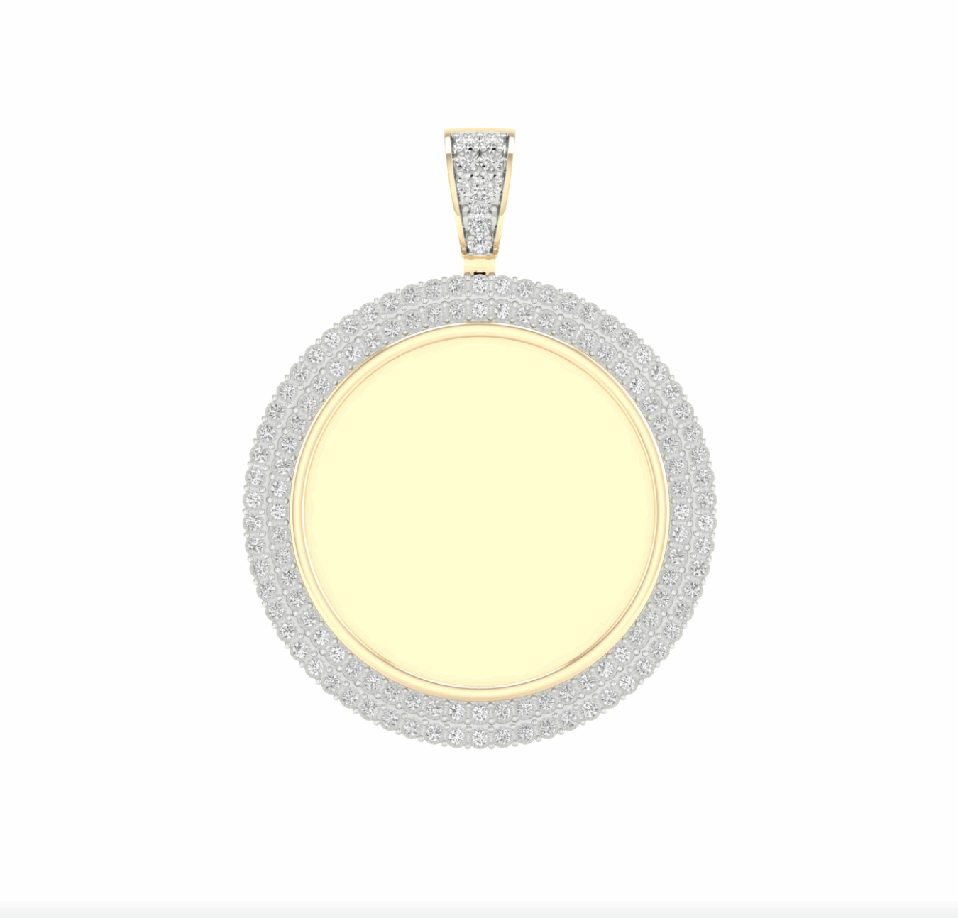 10K Gold Diamond Custom Memory Charm Pendant 1.00CT