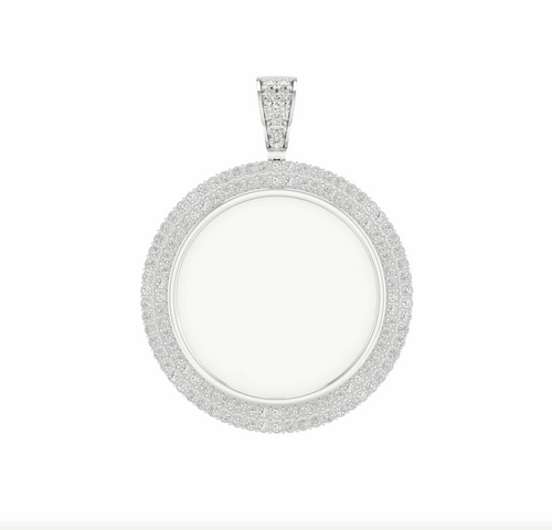 10K Gold Diamond Custom Memory Charm Pendant 1.00CT