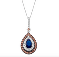 14K Gold Diamond Pendant With Chain 1.45CT