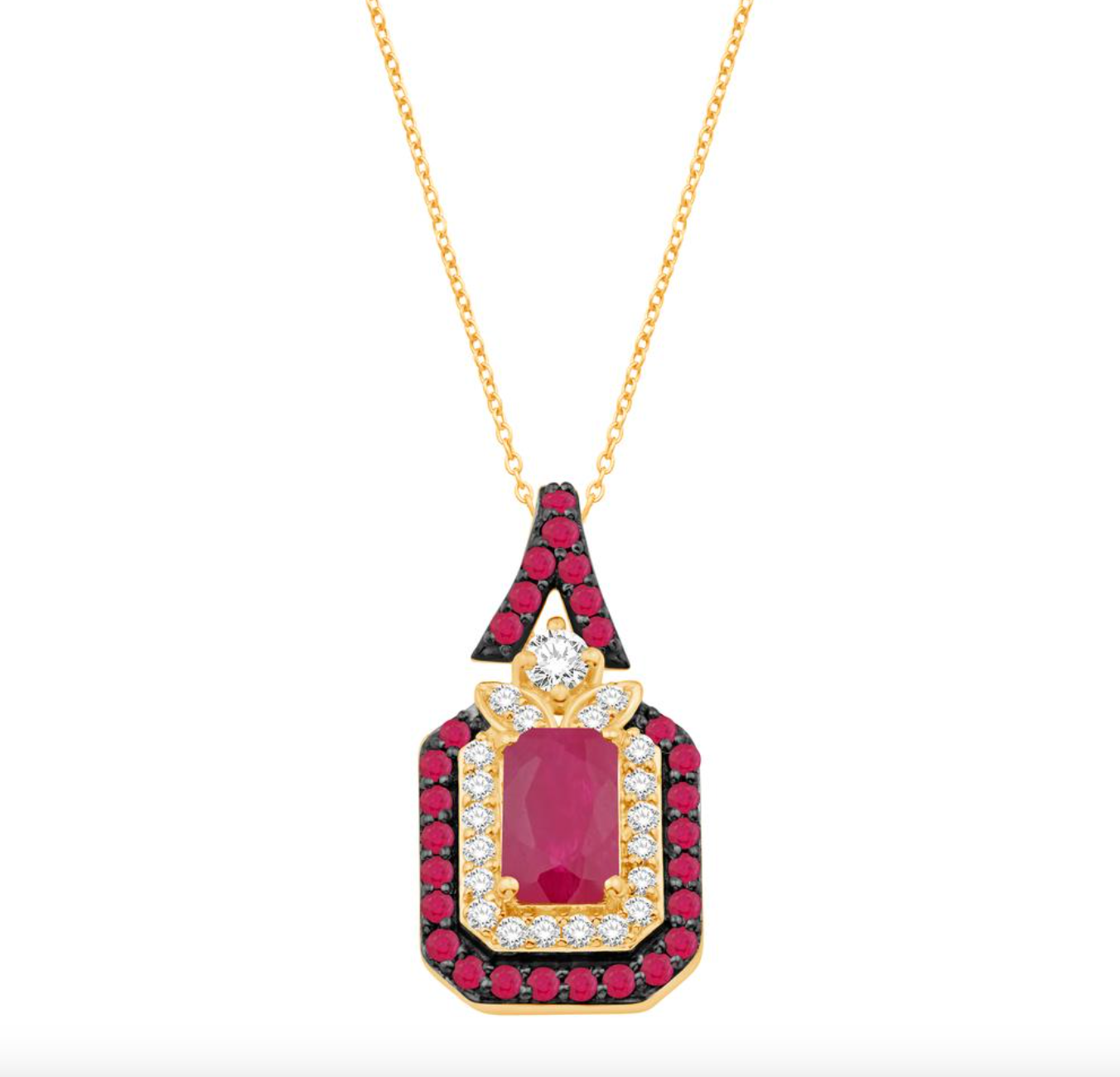 14K Gold Diamond Pendant with Chain 0.20CTW