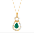 14K Gold Diamond Pendant with Chain 0.21CTW