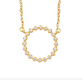 14K Gold Diamond Pendant with Chain 0.12CTW