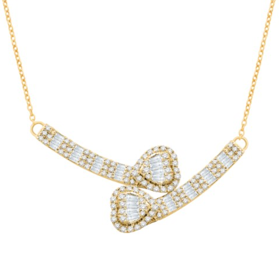 10K Gold Diamond Pendant with Chain 0.78CTW