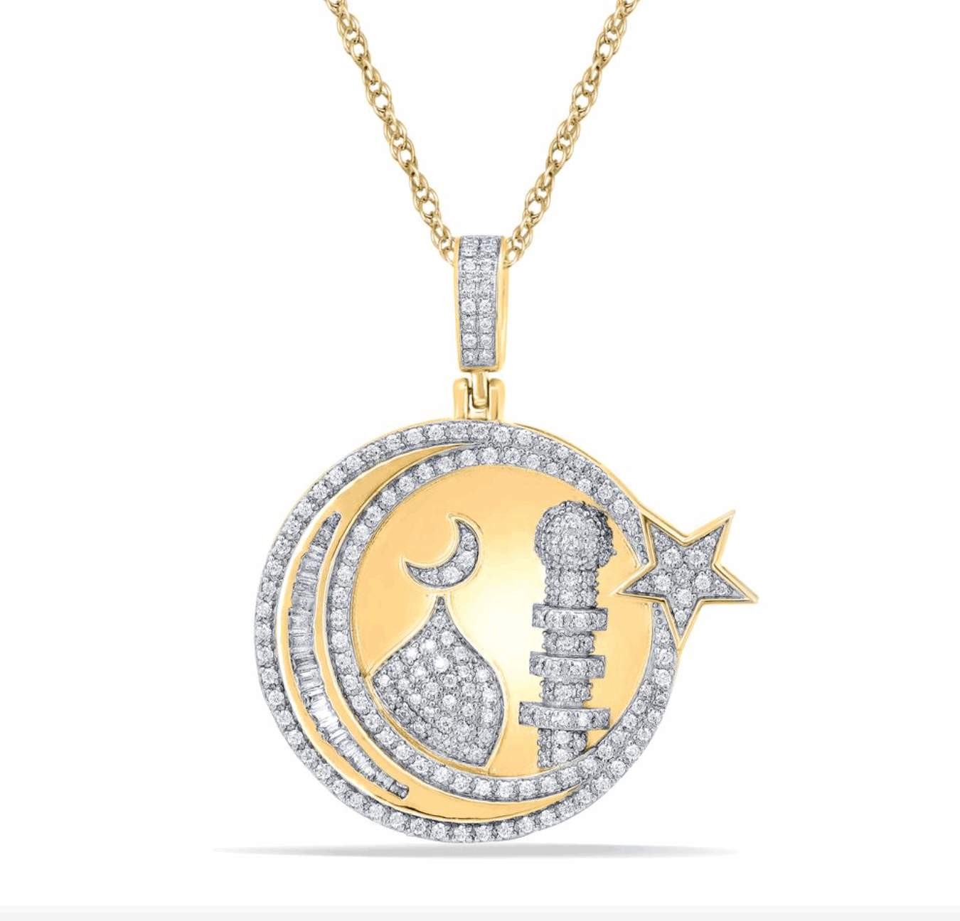 10K Gold Diamond Pendant 0.75CT