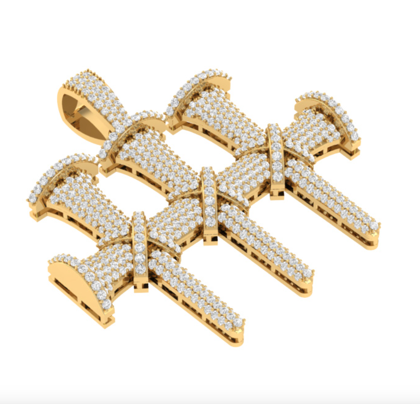 10K Gold Diamond Pendant 2.50CT