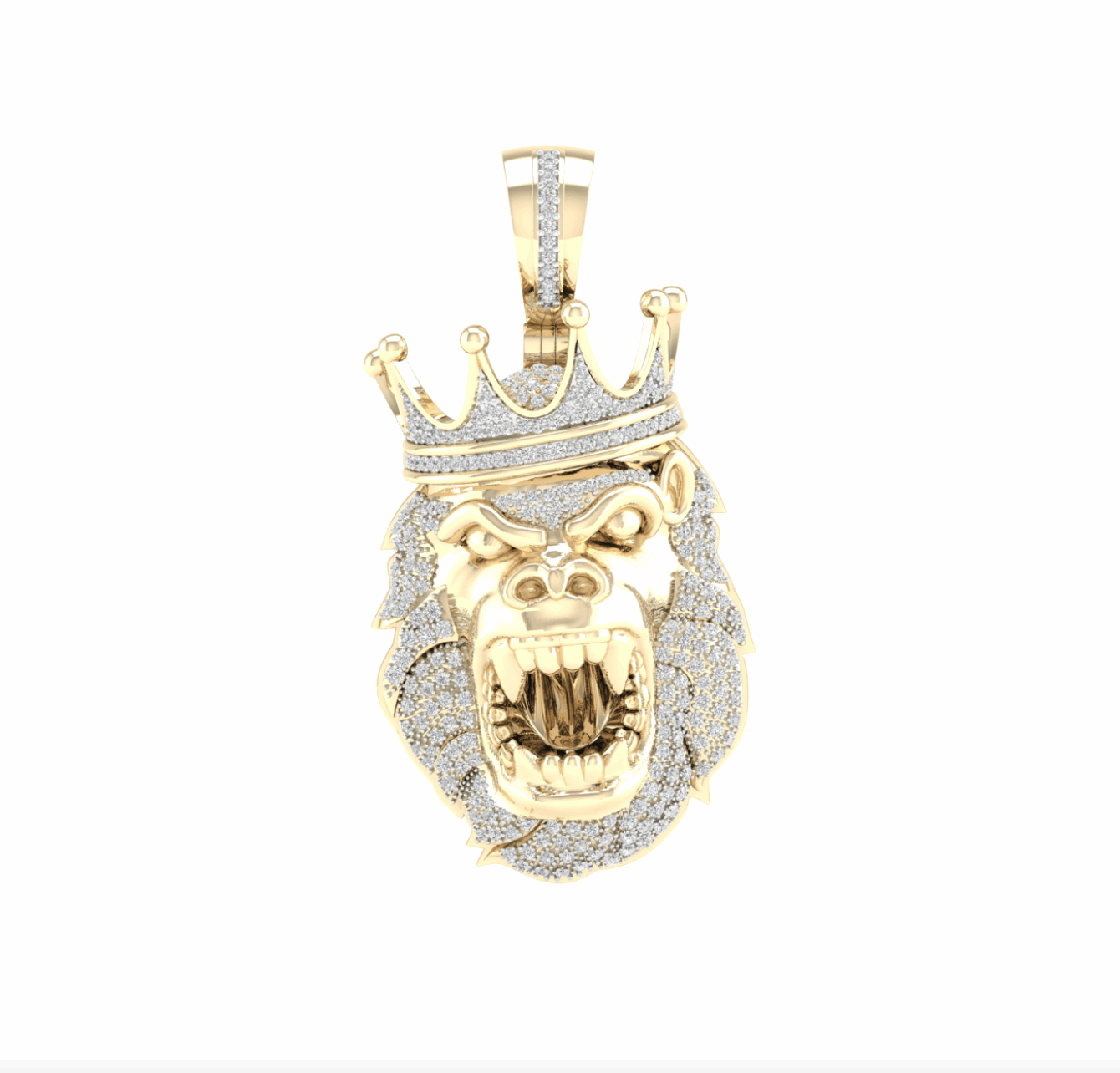 10K Gold Diamond Pendant 0.75CT