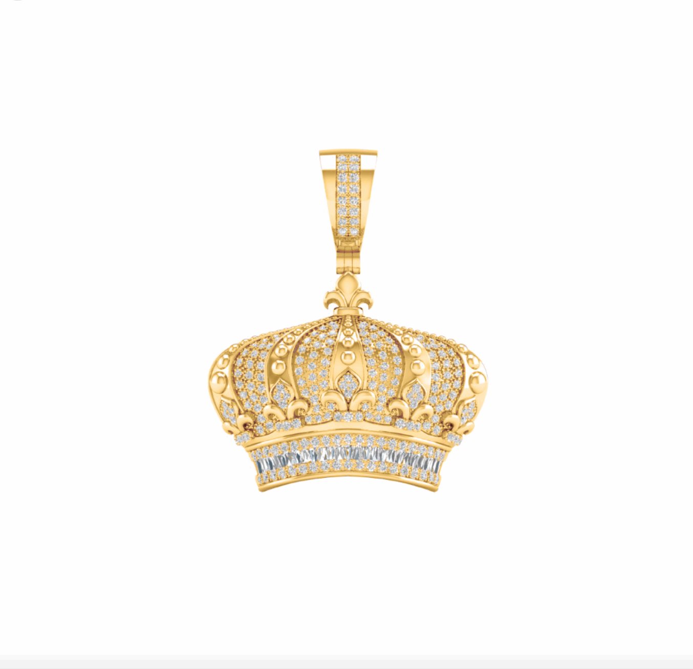 10K Gold Diamond Pendant 0.75CT