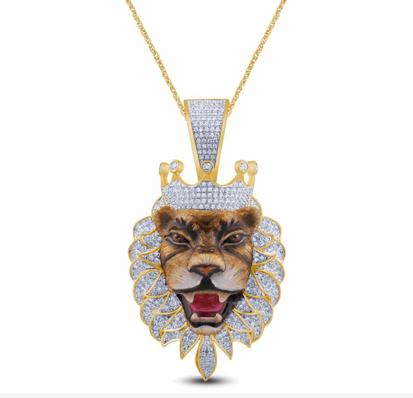 10K Gold Diamond Pendant 1.00CT
