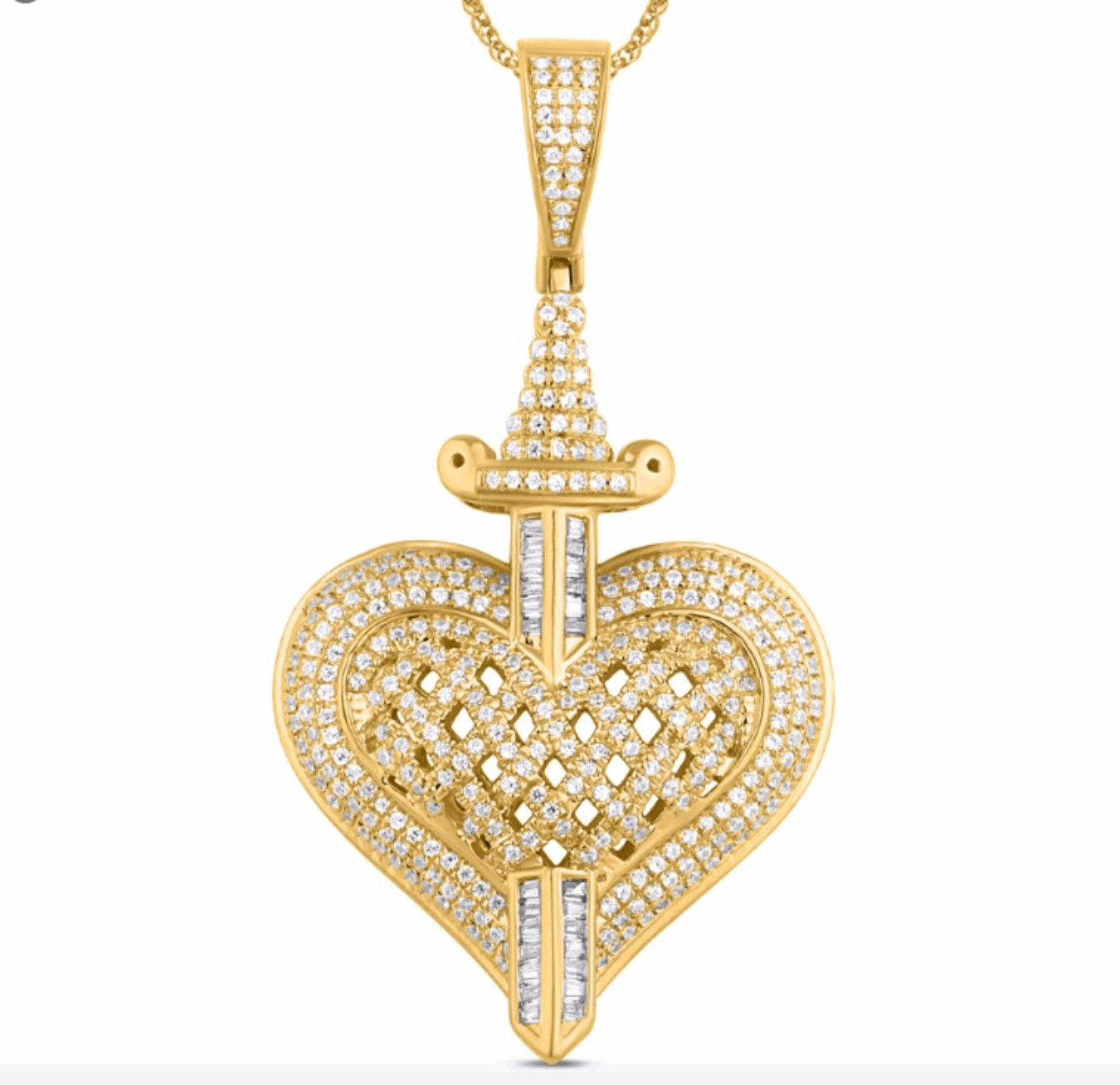 10K Gold Diamond Pendant 1.00CT