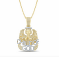 10K Gold Diamond Pendant 0.90CT