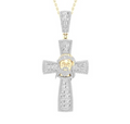 10K Gold Diamond Pendant 1.18CT