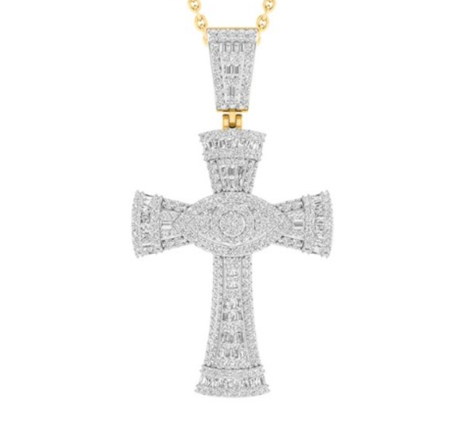 10K Gold Diamond Pendant 1.32CT