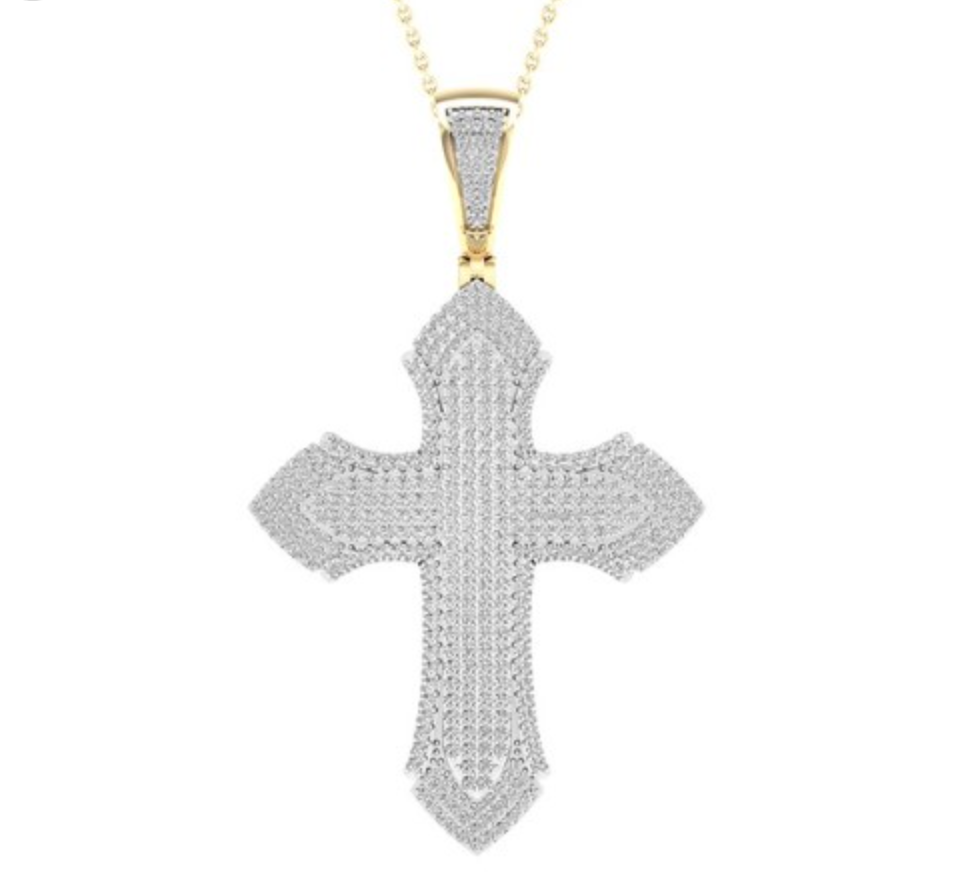 10K Gold Diamond Pendant 1.44CT