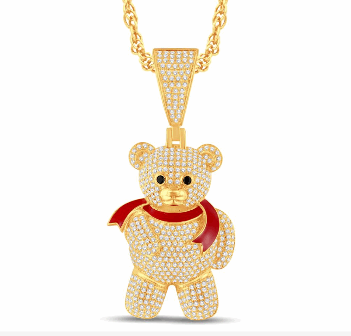 10K Gold Diamond Pendant 1.08CT