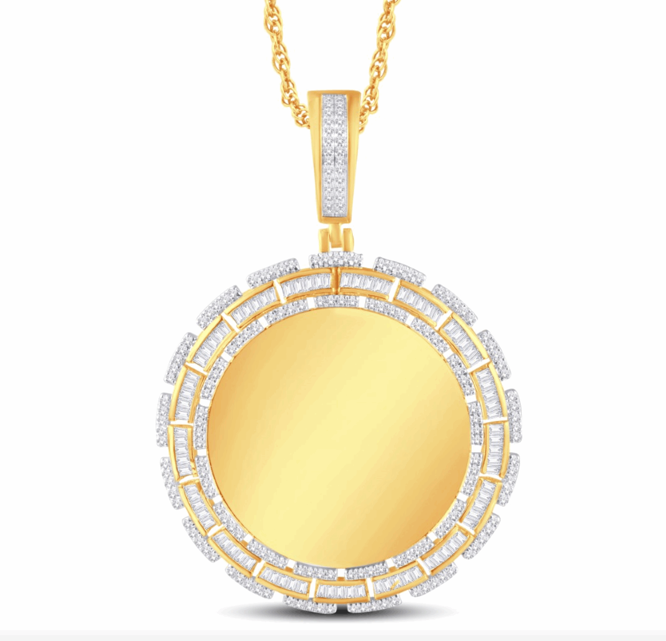 10K Gold Diamond Custom Memory Pendant 1.22CT