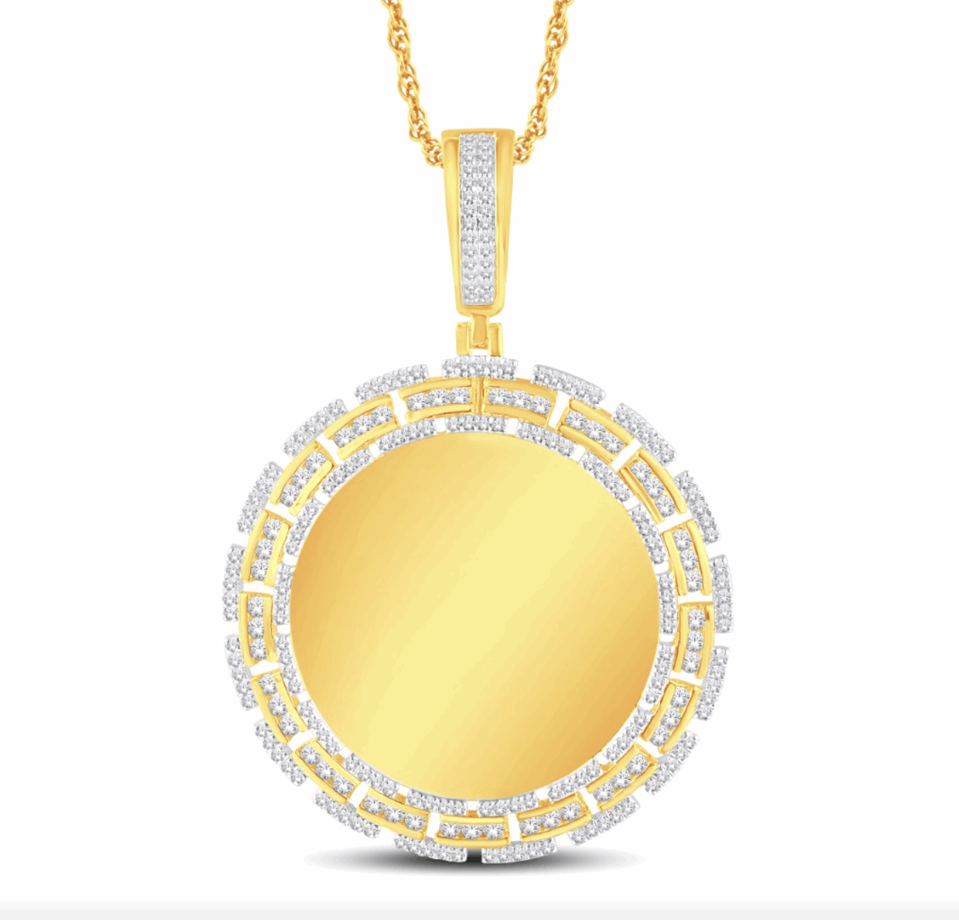 10K Gold Diamond Custom Memory Pendant 1.17CT